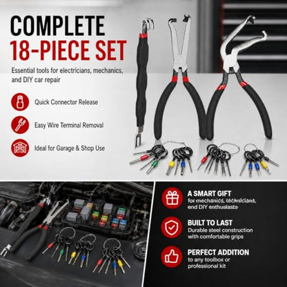 Automotive Electrical Disconnect Pliers, 21-Piece