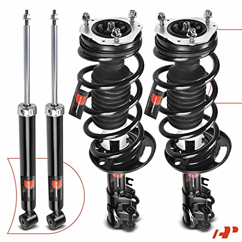 A-Premium Front and Rear Complete Struts w/Coil Spring Assembly Shock Absorbers Compatible with Ford Fiesta 2010 2011 2012 2013, 4-PC Set