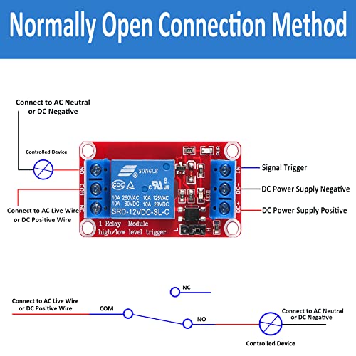 4pcs DC 12V Relay Module 1 Channel Relay Board with Optocoupler Isolation Support High or Low Level - color: 12V-4pcs