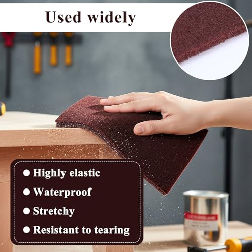 6 PCS Red Nylon Scuff Pads, General Purpose Sanding Hand Pads