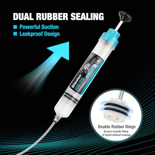 DURATECH 500CC Fluid Extractor with Long Hose and Extension Tubes - size: 500CC