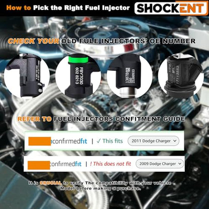 17113553 Upgraded 4.8L/5.3L/6.0L Fuel Injectors Fit for:-Chevy Silverado 1500 2001-2006, Tahoe 2000-2006; for:-GMC Sierra 1500 2000-2006; for:-Cadillac Escalade 2002-2006 Set Of 8