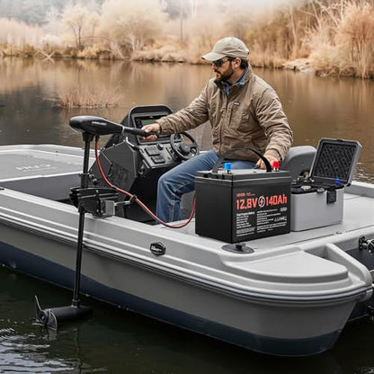 VEVOR 12V 140Ah LiFePO4 Dual Purpose Battery, 1000CCA BCI Group 31 Deep Cycle & Starter Lithium Battery, Built-in Smart BMS, Automotive Start-Stop for RV, Marine, Trolling Motor, Car & Engine Starting - style: Group 31 140Ah 1000CCA