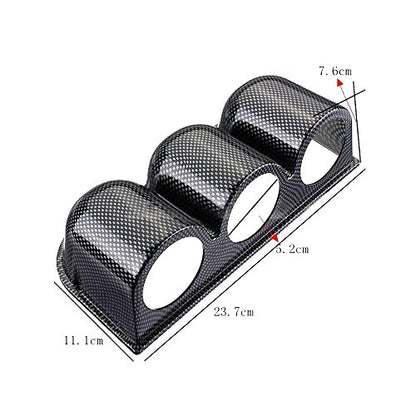 ESUPPORT Carbon Fiber 2" 52mm Heavy Duty Universal Three Hole Dash - color: Triple Hole
