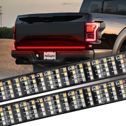 Nilight Truck Tailgate Light Strip 60" Quad Row 648 LED Strip - color: 60" Tailgate Light Strip Quad Row