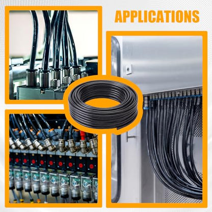 Pangda Air Line Brake Hose Dot Pneumatic,3/8''OD 65.5ft,Black,Pa12 Nylon - size: 3/8''OD 65.5ft