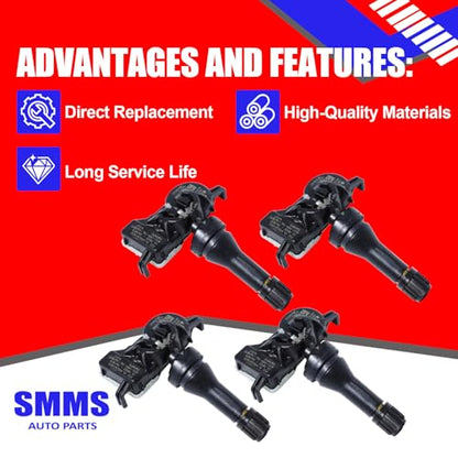 SMMS TPMS Sensor 68252493AB 433Mhz for Jeep Grand Cherokee Compass 4Pack