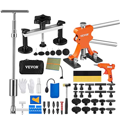 VEVOR 73 PCS Dent Repair Kit, Auto Car Body Paintless Dent Removal Tool Kit, Golden Lifter, Bridge Puller, Slide Hammer Tool Kit for Automobile Body, Washing Machine, Refrigerator - size: 73PCS
