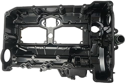 Upgrade Black Aluminum N20 Engine Valve Cover Kit with Gasket, Bolts & Oil Cap Compatible with 2012-2018 BMW 228i 320i 328i 328i GT xDrive 428i 528i X1 X3 X4 X5 Z4 2.0L Replaces 11127588412 264-517 - color: Aluminum Painted Black