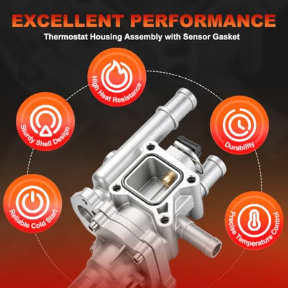 Aluminum Engine Coolant Thermostat Housing Assembly Kit