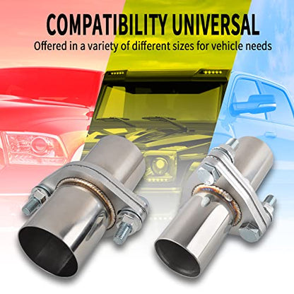 Exhaust Flange Bolts Quick Fix Repair Pipe Kit w/Gasket & Hardware 2'' Inch OD 3 Bolts T304 Stainless Steel Universal Flange Replacement Kit - size: 2"OD-3 Bolts