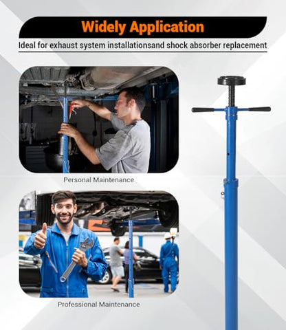 2PACK Underhoist Support Stand, 3/4 Ton Jack Stand, Under Hoist Stand for Vehicle Lifting & Support, 1655Lbs Capacity, Lifting from 38.4 to 75.4Inch, - color: Blue | Triangular Base
