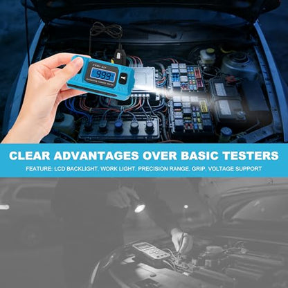 Automotive Circuit Fault Probe Tester, 20A 48V Car Relay Fuse Blade Test, Cnbj-611 Parasitic Draw Tester, with LED Display & Front Light, High-Precision for Cars, Trucks, Suvs
