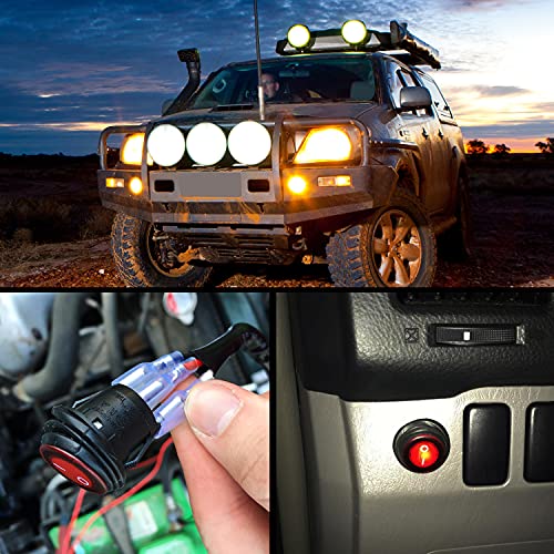 Nilight Led Light Bar Wiring Harness Kit 16AWG 12V On Off Waterproof Switch Power Relay Blade Fuse-4 Leads - color: 16AWG Wiring Harness-4 Leads