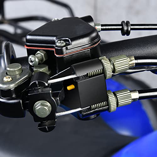 RUTU 7/8" 22mm ATV Thumb Throttle & Brake Cable Kit with Front Drum Brakes