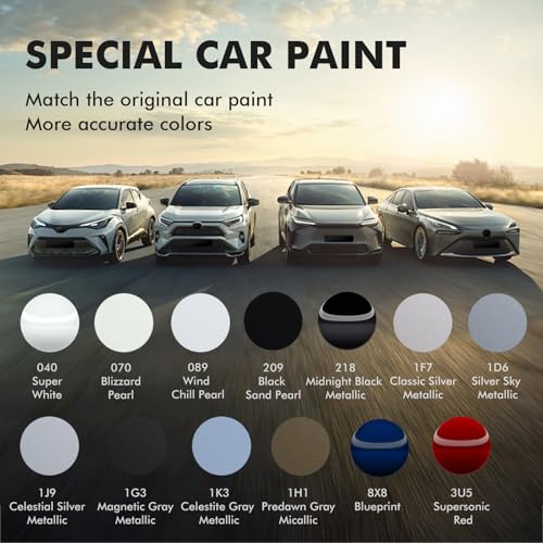 1F7 Classic Silver Metallic Touch Up Paint for Toyota Car - color: Classic Silver Metallic (1F7)