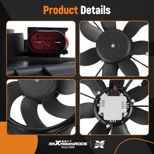 maXpeedingrods Engine Cooling Radiator Fan for Volkswagen Jetta 2.0L/2.5L - size: 1K0959455ET