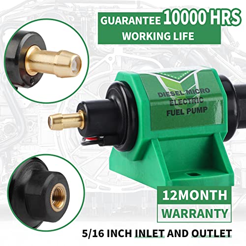 CarBole Universal 12 Volt Electric Fuel Pump 5-9 PSI, 35GPH, Super 12D for Diesel Engines - color: 35GPH 5-9PSI for diesel