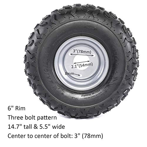 Set Of 4 ATV Go Kart Tires 145/70-6 With 6 inch Wheels Rims - size: 4 pcs