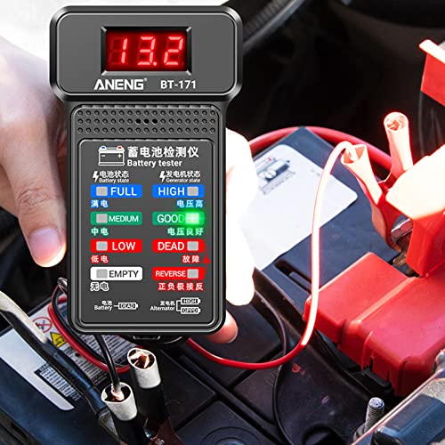 12V Car Battery Tester Digital Alternator Voltage-Analyzers Diagnostic Tool Charging Cranking System Tester Car Battery Analyzer Tester