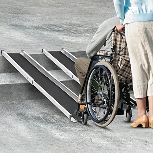 gardhom 6FT Telescoping Portable Wheelchair Ramp with Carrying Case - size: 6FT(can be used as 3.5FT or 6FT)
