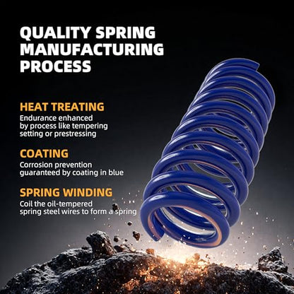 2Pcs Suspension Coil Spring Set Compatible Ford Performance Lowering Kit Front by 1.5-Inches and Rear by 2.5-Inches for 15-20 F-150 Super Cab, SuperCrew,Excluding Raptor