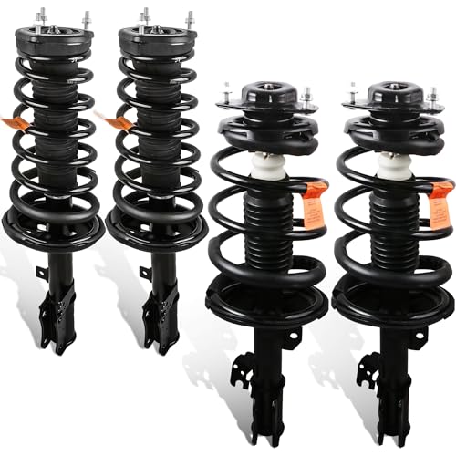 KUIPERAUTO Front and Rear Complete Shock Strut Spring Assembly 171490 171491 171492 171493 Compatible for 2002 2003 Toyota Camry/Lexus ES300(Set of 4) - size: 4x Front+Rear Struts, style: 02-03 Toyota Camry
