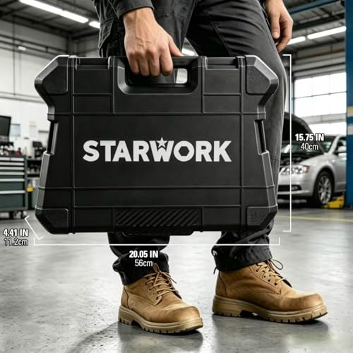 STARWORK TRUE MECHANIC™ 314-Piece Mechanics Tool Set and Socket Set, 1/4", 3/8", 1/2" Drive, Professional, Metric - size: 314 PC
