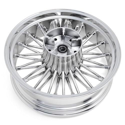 TOFR 18x5.5 Rear Fat Spoke Wheel For Harley Touring Baggers 2009-2025 - color: Chrome, size: Rear:18x5.5