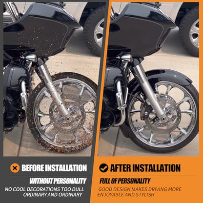 23-Inch Front Fender Fit for Harley Touring 1996-2023 - style: Gloss Black 23inch 1996-2023