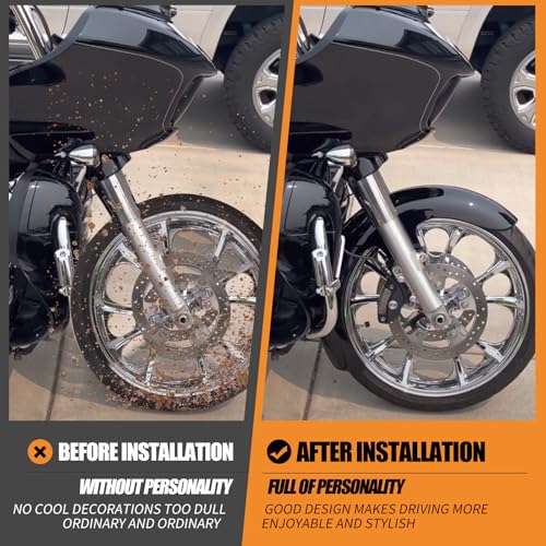 19-Inch Front Fender Fit for Harley Touring 1996-2023 - size: For 19" 120 R19 Gloss Black