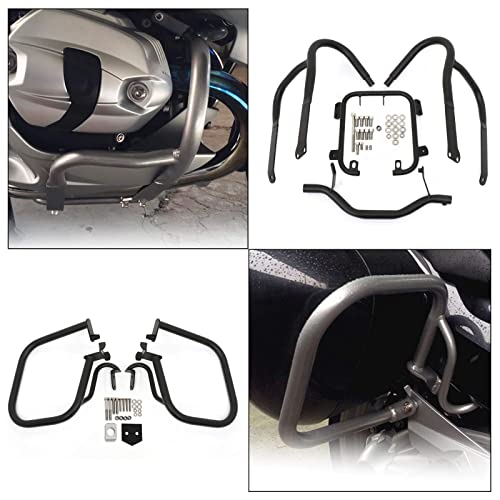 Worldmotop Engine Guard Highway Crash Bar Protector Replacement for BMW R1200RT R 1200RT 2004-2013 (Black, Rear) - size: Rear