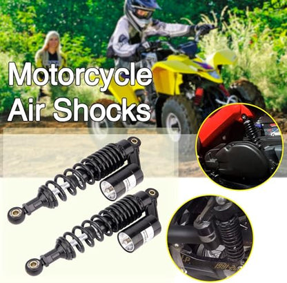 Motorcycle Rear Shock Absorber 320mm Universal Motorcycle Air Shocks Compatible with Yamaha ATV Go Kart Scooter Honda Kawasaki Suzuki Dirt Sport Bike 125cc 110cc (Black)