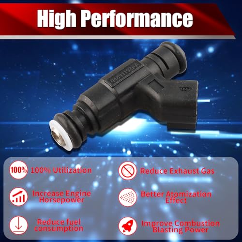 Set of 4 Fuel Injectors FJ967 13531487607 Replacement - size: FJ967