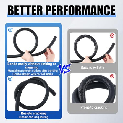 Outus 3/8" 25ft Heater Hose EPDM Coolant Radiator 85 PSI 2-Ply Black - size: 3/8" 25ft