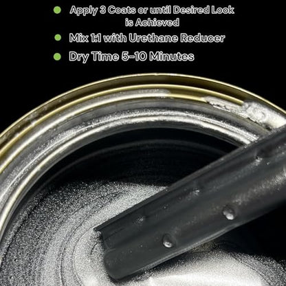 LiME LiNE Automotive Coarse Silver Basecoat Paint - 1 Pint - color: Coarse Silver