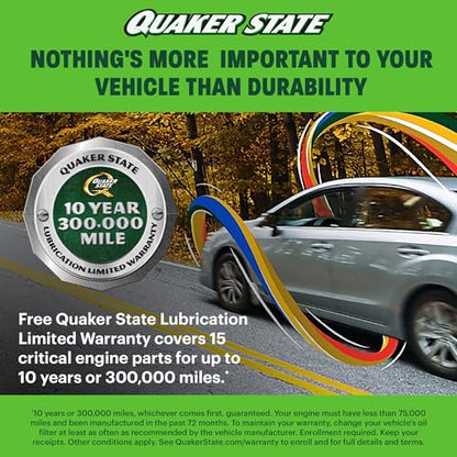 Quaker State Full Synthetic 5W-30 Motor Oil, 1 Quart (6 Pack) - size: 1 Quart, style: 6-Pack
