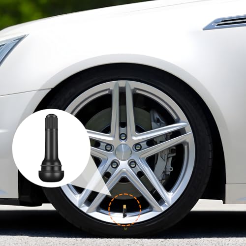 Mandark 150PCS Car TR413 Tire Valve Stems, Rubber Snap-in Automotive Valve Stems, Vehicle 0.453 Inch Tubeless Rim Holes Valve Stem Replacement Accessories, Universal for RV, SUV, Truck - size: 150PCS