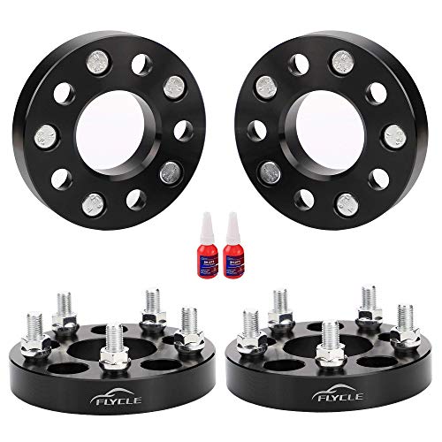 FLYCLE 1 inch 5x4.5 Wheel Spacers for TJ YJ XJ MJ KJ KK ZJ, 5 Lug 5x114.3mm Wheel Spacer for Wrangler Ranger Explorer Mustang Edge with 1/2-20 Studs & 82.5mm Center Bore - size: 1 inch