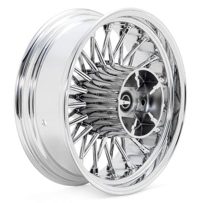 TOFR 16x5.5 Fat Spokes Rear Wheel Rim For Harley Touring Baggers 2009-2025 - color: Chrome, size: Rear:16x5.5