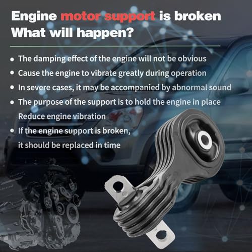 1PCS Engine Motor Mount Rear Lower and Transmission Torque Strut Mount Compatible with Honda Civic 2012-2015 L4 1.8L Automatic, Replaces A65048, 9748, EM7116, 50890-TR0-A81