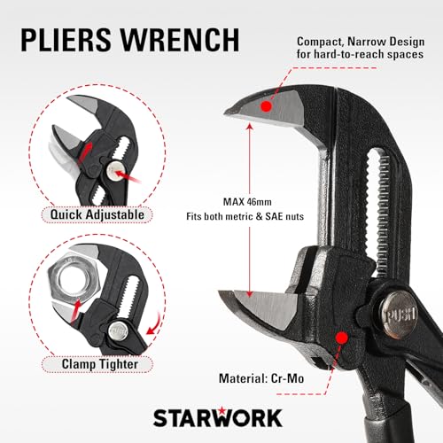 STARWORK TRUE MECHANIC™ 324-Piece Mechanics Tool Set and Socket Set with 22oz Dragon One-Piece Rip Hammer w/Grip, Professional - size: 324 PC