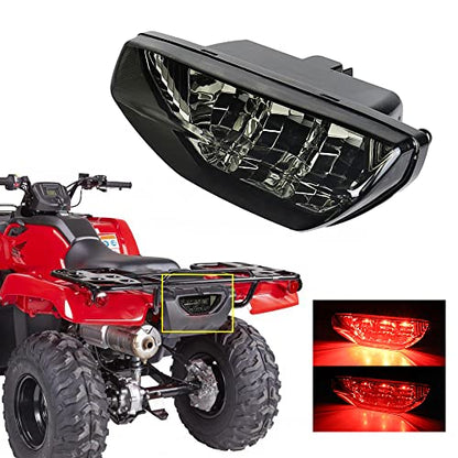 ATV Motorcycle LED Tail Light Waterproof for Honda TRX LED Brake Lamp Replaces# 33700-HN1-A71 Compatible with Honda TRX 250 300 400EX Rancher 420 TRX400X 500 700 (1 PCS) (Black) - size: Black