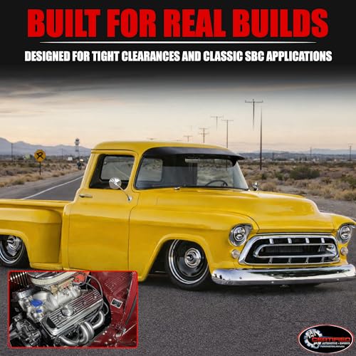 Ceramic Coated Block Hugger Headers for Small Block Chevy SBC 265 283 302 305 327 350 400 Gen 1 V8 Fits 1923–1959 Street Rods Tri-Five Chevys Early Trucks by Certified Automotive Experts - style: Ceramic Coated Block Hugger Headers