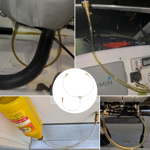 30" Hydraulic Steering Bleed Kit, Outboard Power Steering Bleed Kit for Boat, Fits Sea Star Hydraulic Steering Fluid Tee Hose Boat Tool for All Outboard, Sterndrive & Inboard