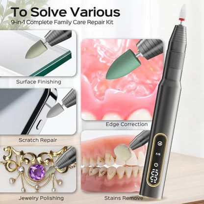 Cordless Mini Polisher for Acrylic & Soft Liners, Rechargeable, 35000 RPM