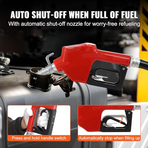 VEVOR Fuel Transfer Pump 12V DC 16 GPM 1/4 HP Gasoline Extractor Pump Kit - size: 12V 16GPM with Accessories