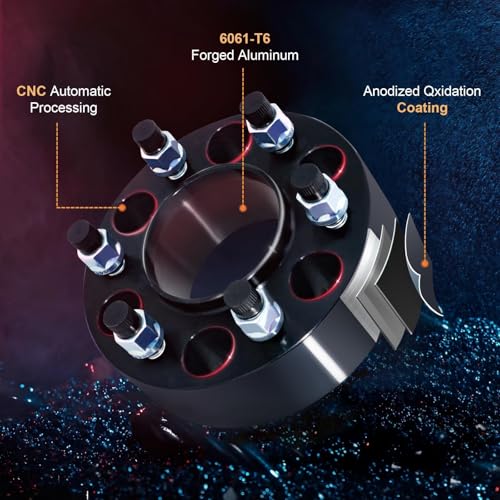 BDELI 4Pcs 2.0" 6x5.5 M12x1.5 Wheel Spacers Compatible with Toyota, Lexus