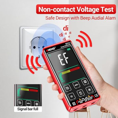 ANENG Digital Multimeter Smart Touch TRMS 9999 Count, Rechargeable with NCV - style: 621A Backlit Color Touch Screen
