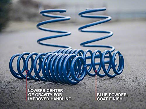 Lowering Springs | Progressive Rate Suspension Springs 1.5 Inch Drop Front Rear Blue Performance Upgrade | Compatible with 1979-2004 Ford Mustang Coupe Excludes 99-04 Cobra - size: Sport (79-04 Coupe, Excluding 99-04 Cobra)